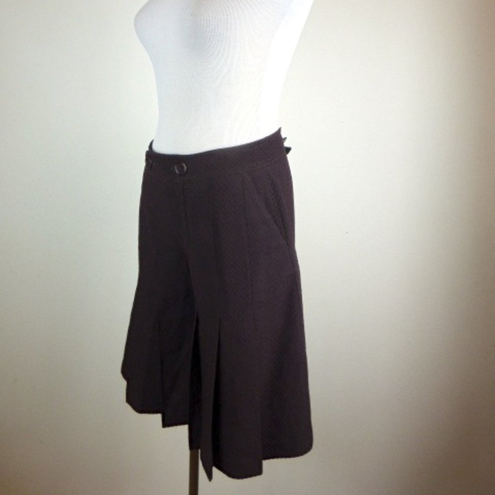 Catherine Malandrino wide leg pants pleated culotte gaucho USA 4 Vintage